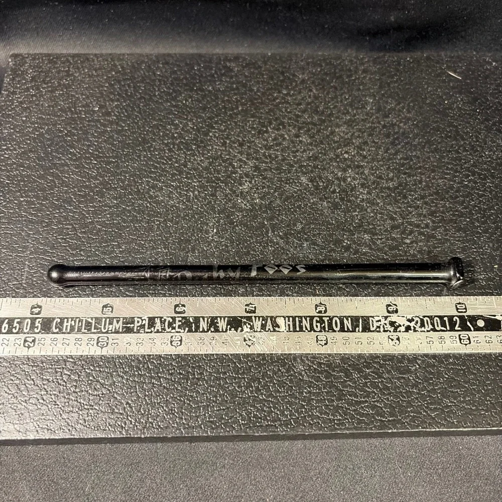 Ruby Foo's Black Glass Swizzle Stick Vintage NYC Restaurant Barware 6